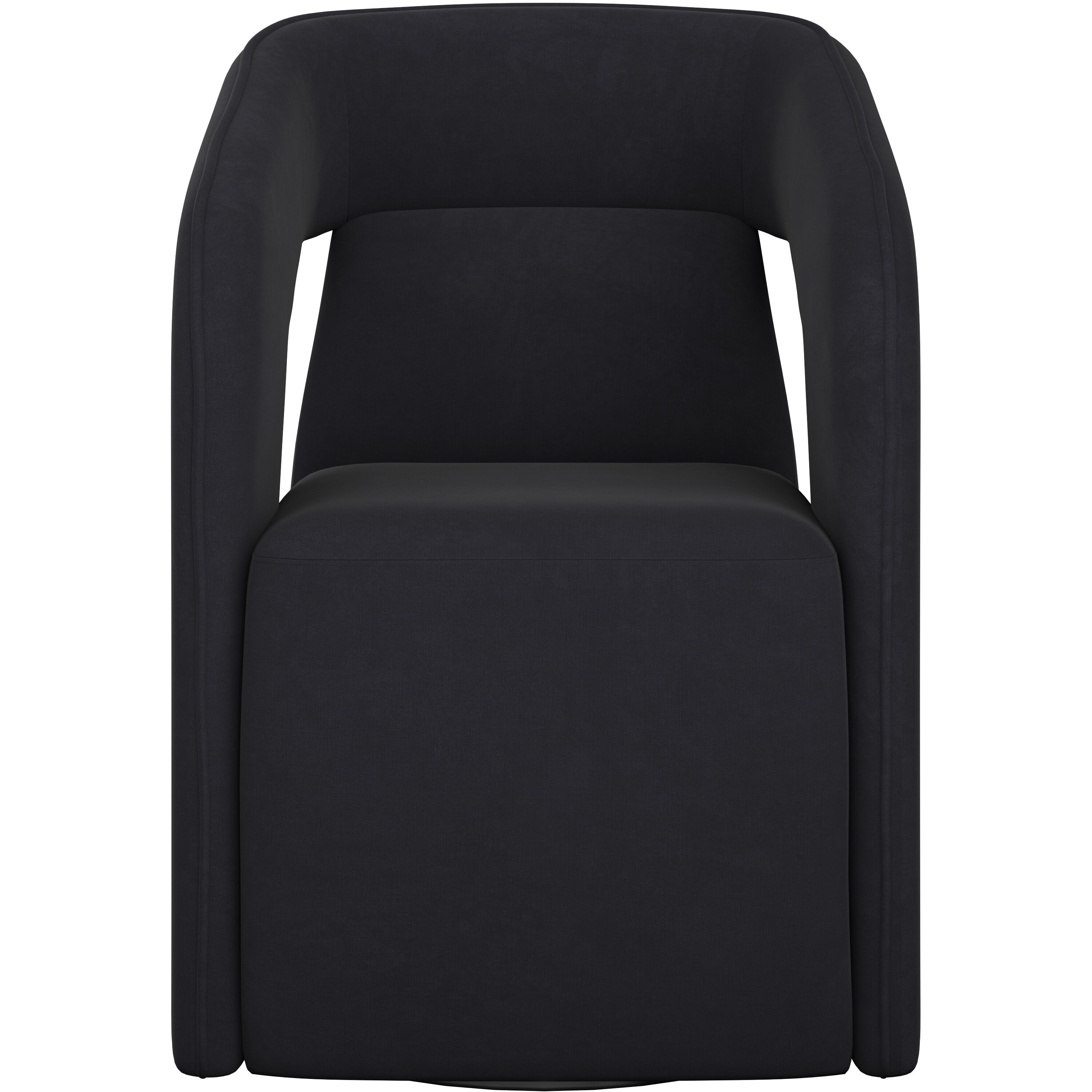 Kendrick Abbington Black Wheeled Dining Armchair, Wheeled